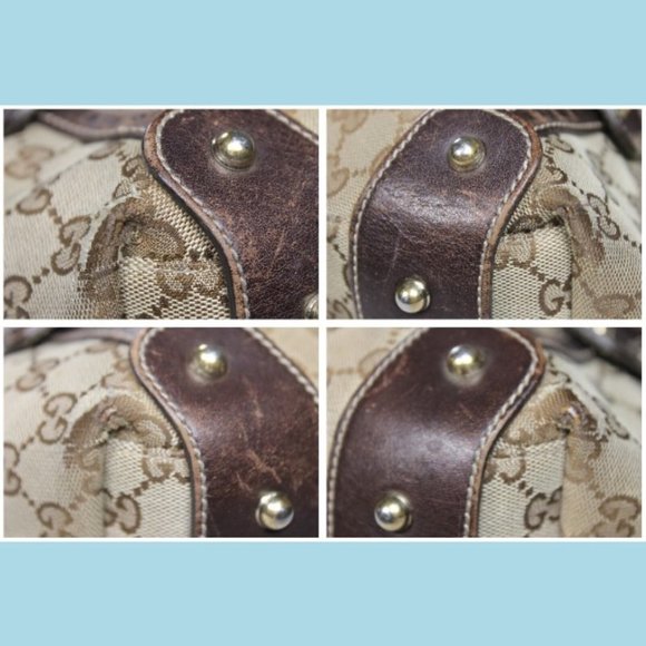 GUCCI Sukey Tote Handbag Bag Purse Guccissima Logo Italy Monogram Vintage Braid - Picture 12 of 12